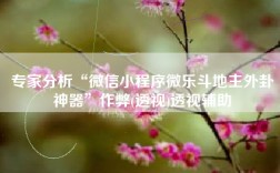 专家分析“微信小程序微乐斗地主外卦神器”作弊(透视)透视辅助