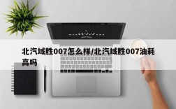 北汽域胜007怎么样/北汽域胜007油耗高吗