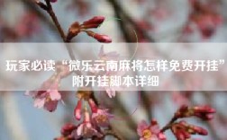 玩家必读“微乐云南麻将怎样免费开挂”附开挂脚本详细
