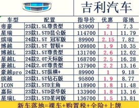 汽车报价大全购车网／汽车网官网 报价表