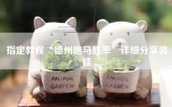 指定教程“德州跑马胜率”详细分享装挂