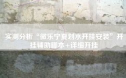 实测分析“微乐宁夏划水开挂安装”开挂辅助脚本+详细开挂