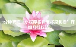 3分钟教程“小程序雀神麻将控制挂”详细开挂玩法