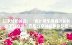 玩家辅助神器：“贵州微乐麻将外卦神器下载安装”详细分享装挂步骤教程