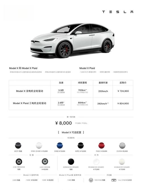特斯拉电动汽车2023款最新款价格 特斯拉新款纯电动汽车价格