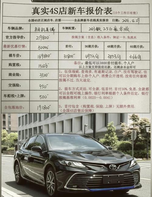 丰田开凯美瑞价格/开丰田凯美瑞的人身价