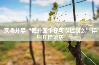 实测分享“德扑圈牛仔可以控制么	”详细开挂玩法