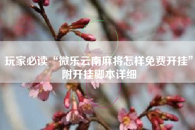 玩家必读“微乐云南麻将怎样免费开挂	”附开挂脚本详细